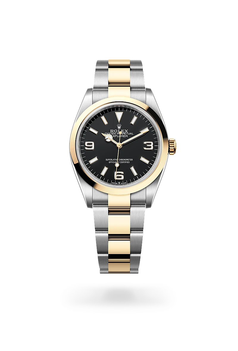 Rolex Explorer 36腕錶黃金鋼（蠔式鋼與黃金的組合）款，M124273-0001 - 伯恩錶行