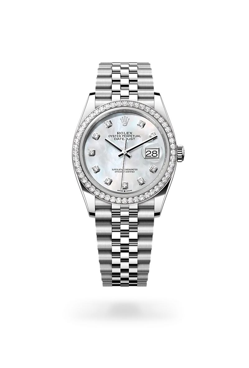 Rolex Datejust 36腕錶白色黃金鋼（蠔式鋼與白色黃金的組合）款，M126284RBR-0011 - 伯恩錶行