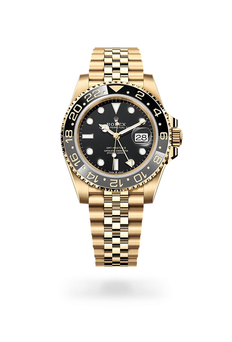 Rolex GMT-Master II in 18 ct yellow gold, M126718GRNR-0001 - Bern Watches