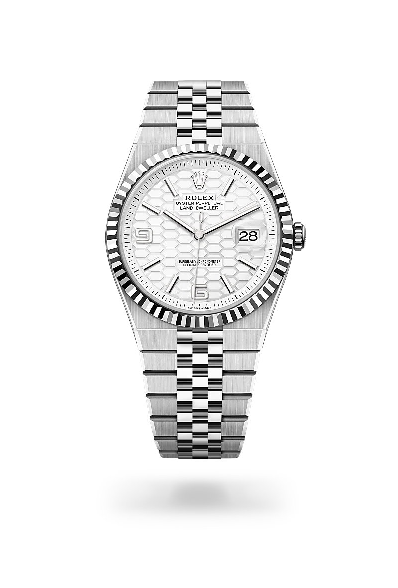 Rolex Land-Dweller 40腕錶白色黃金鋼（蠔式鋼與白色黃金的組合）款，M127334-0001 - 伯恩錶行